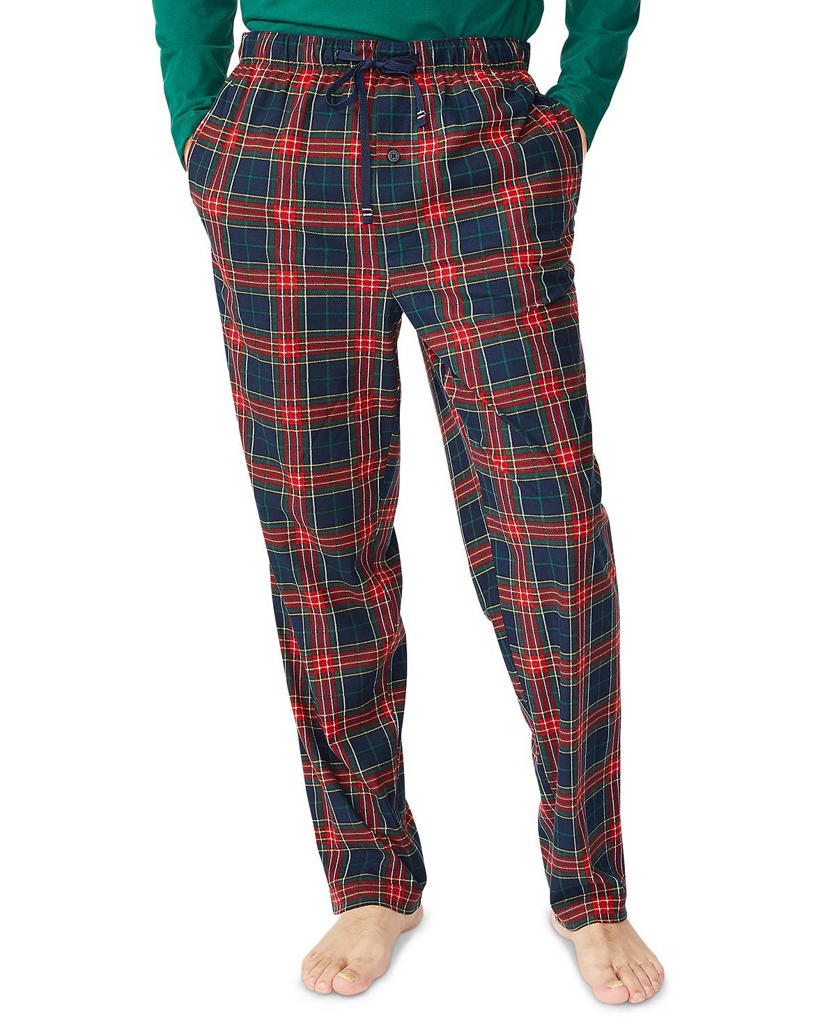 Nautica Fleece Sleep Pants Navy/Red Plaid