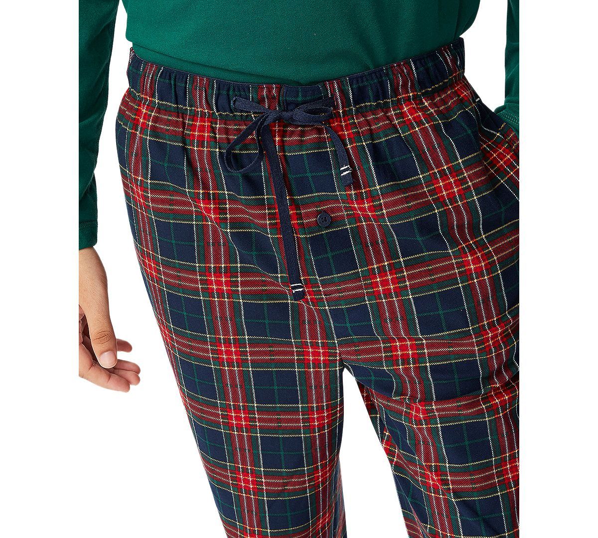 Nautica Fleece Sleep Pants Navy/Red Plaid