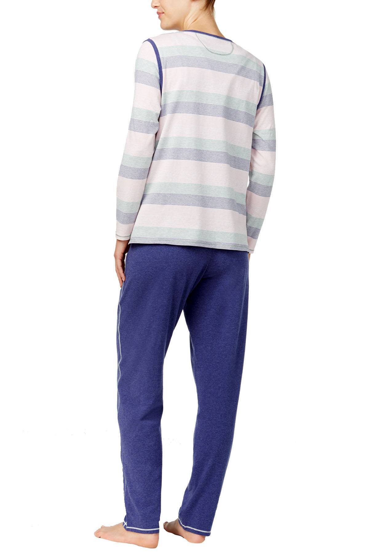 Nautica Multi-Stripe Brushed-Jersey PJ Cardigan