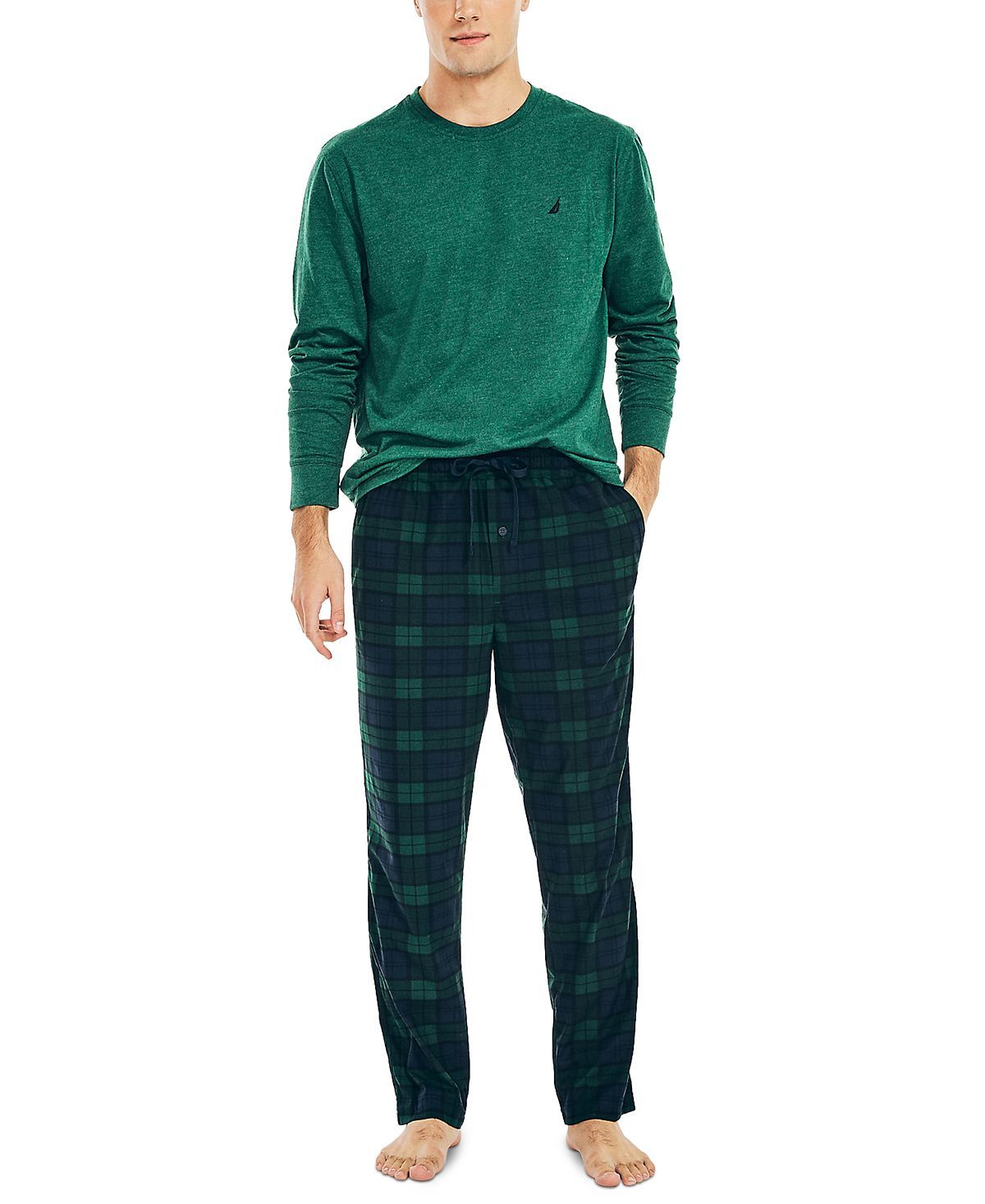 Nautica Sustainably Crafted Cozy Fleece Pants Emerald Yard