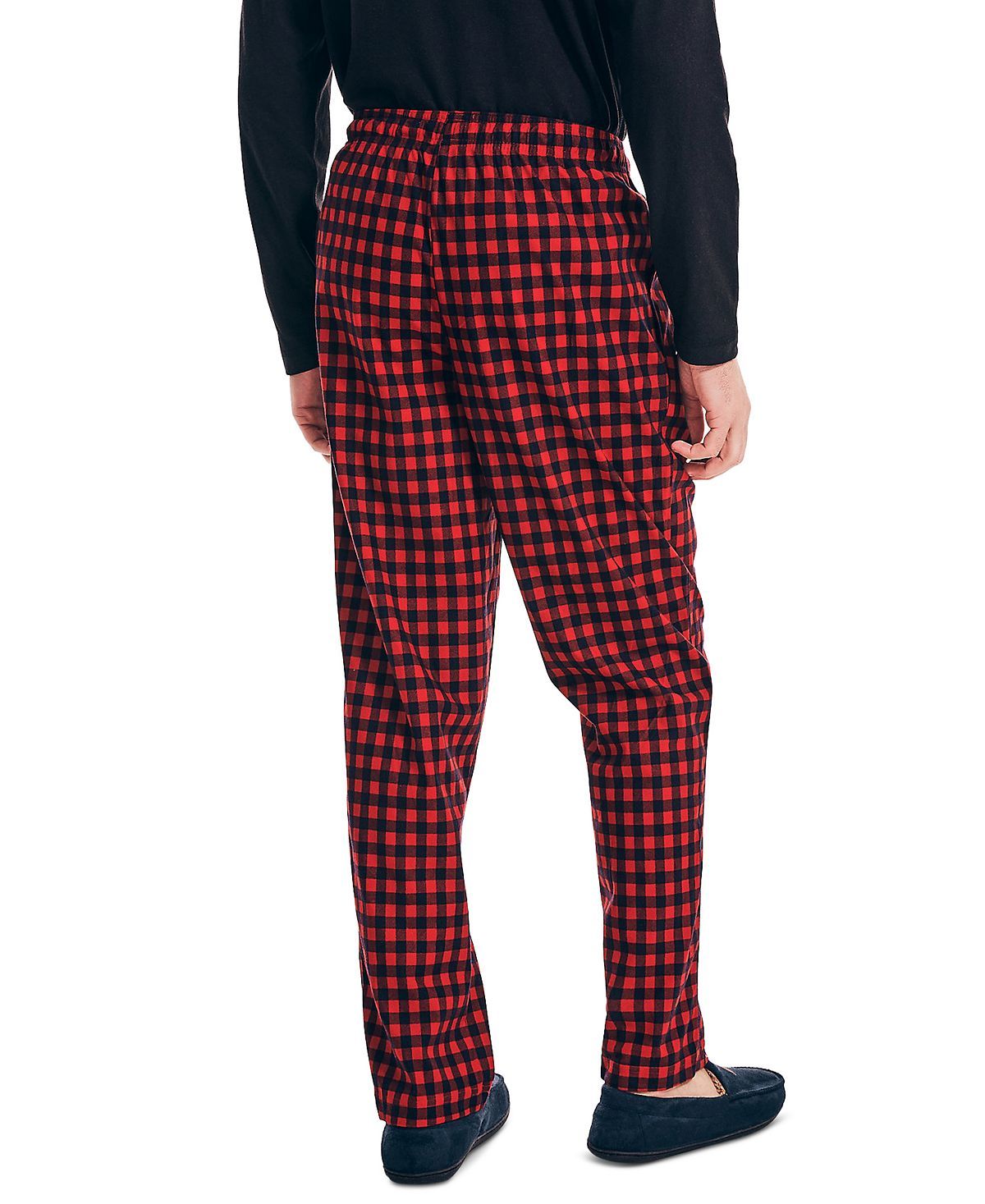 Nautica Sustainably Crafted Cozy Fleece Pants Nautica Red Plaid