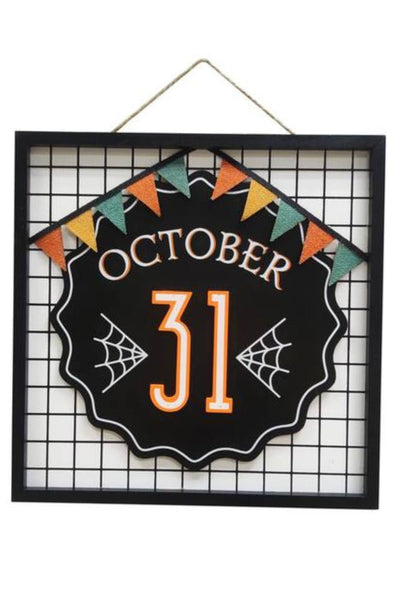 October 31 Hanging Wall Sign