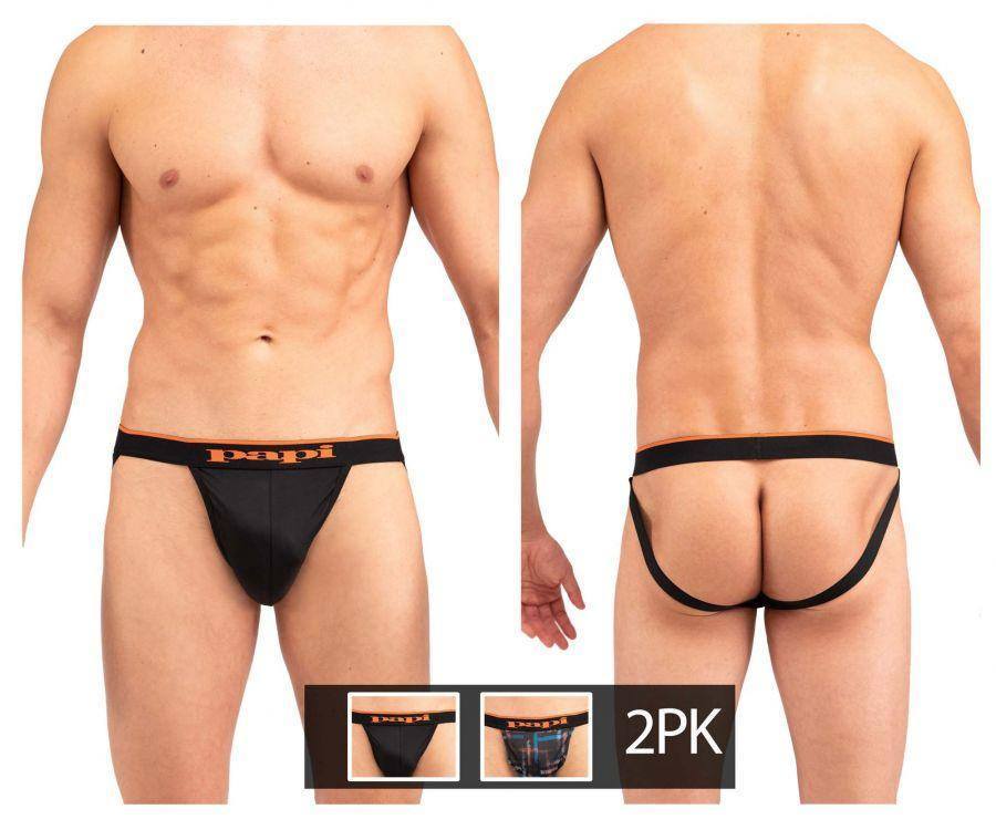 Papi Black And Orange UMPA006 2PK Jockstraps