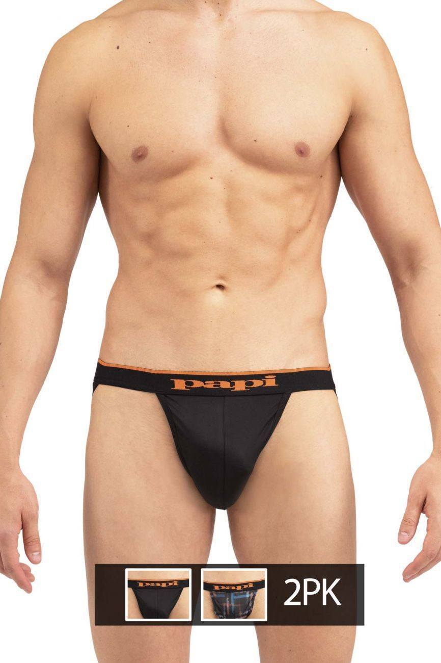 Papi Black And Orange UMPA006 2PK Jockstraps