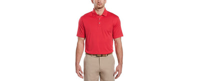 Pga Tour Big & Tall Airflux Solid Mesh Polo Shirt Virtual Pi