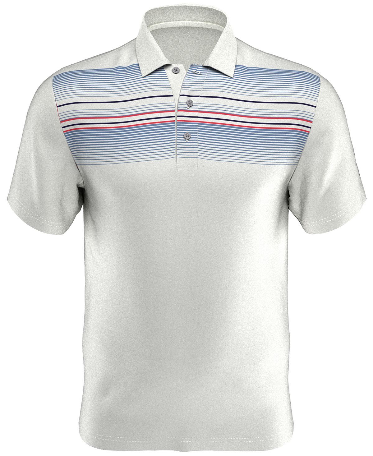 Pga Tour Engineered Stripe Polo Bright White