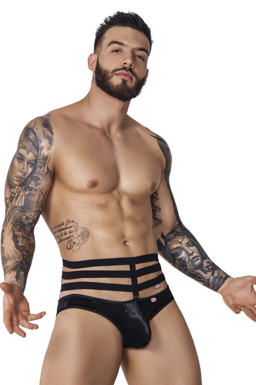 Pikante Black PIK 1097 Clandestine Velvet Brief