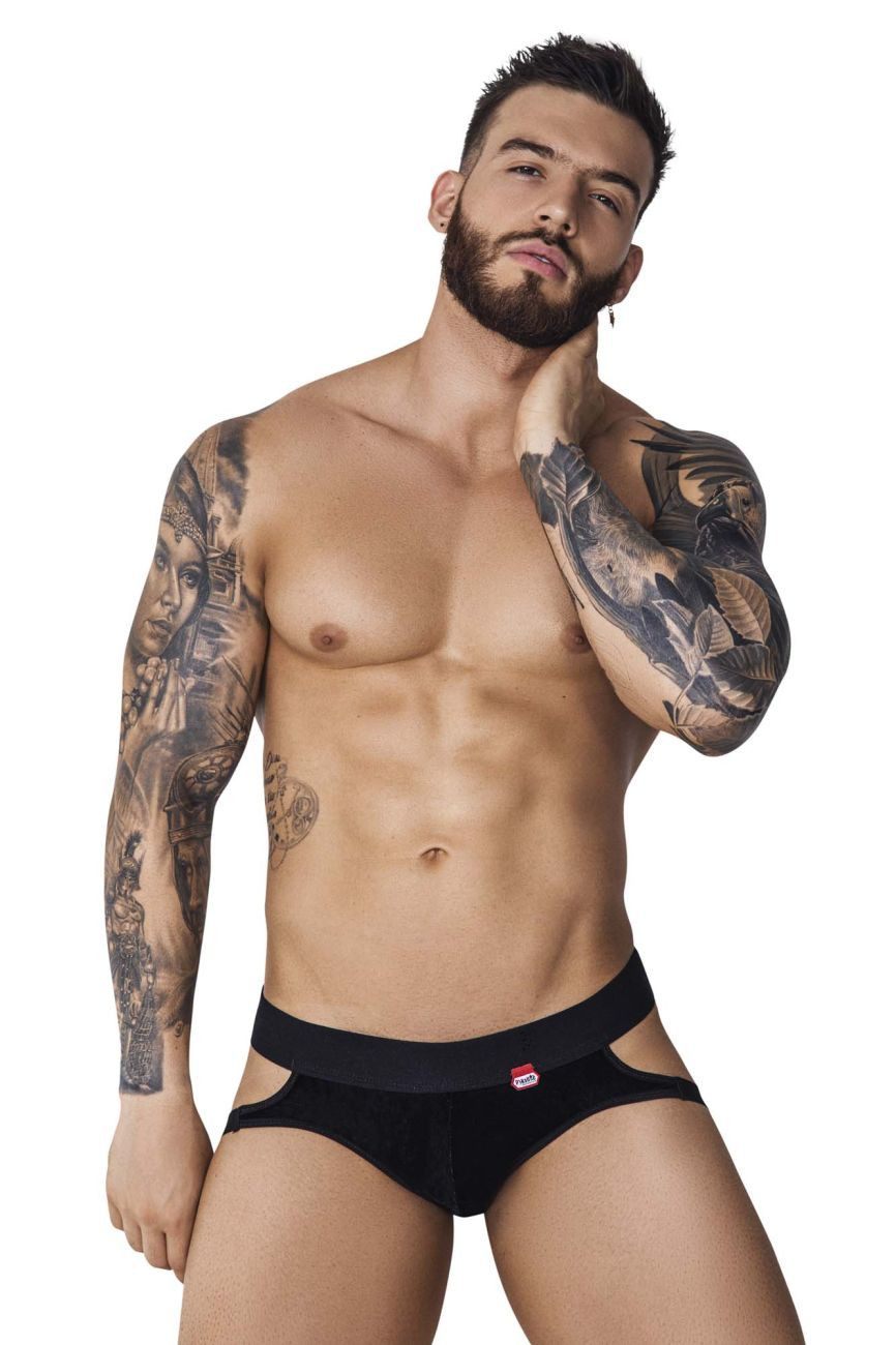 Pikante Black PIK 1100 Clandestine Velvet Jockstrap