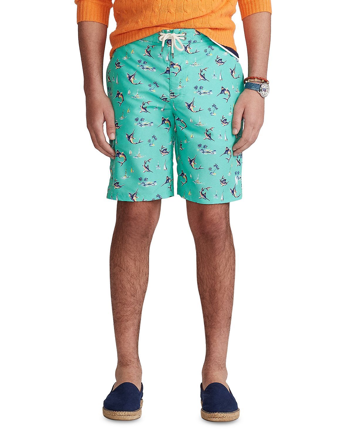 Polo Ralph Lauren 8.5-inch Kailua Swim Trunks Seafoam Marlin Boats