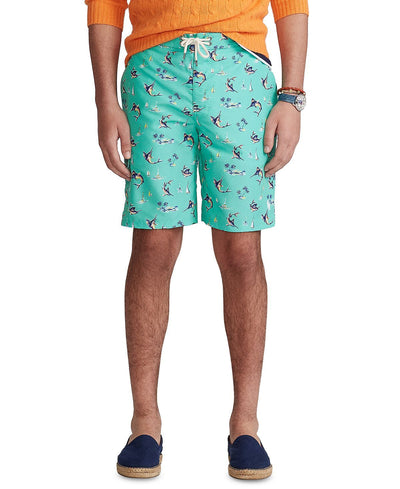 Polo Ralph Lauren 8.5-inch Kailua Swim Trunks Seafoam Marlin Boats