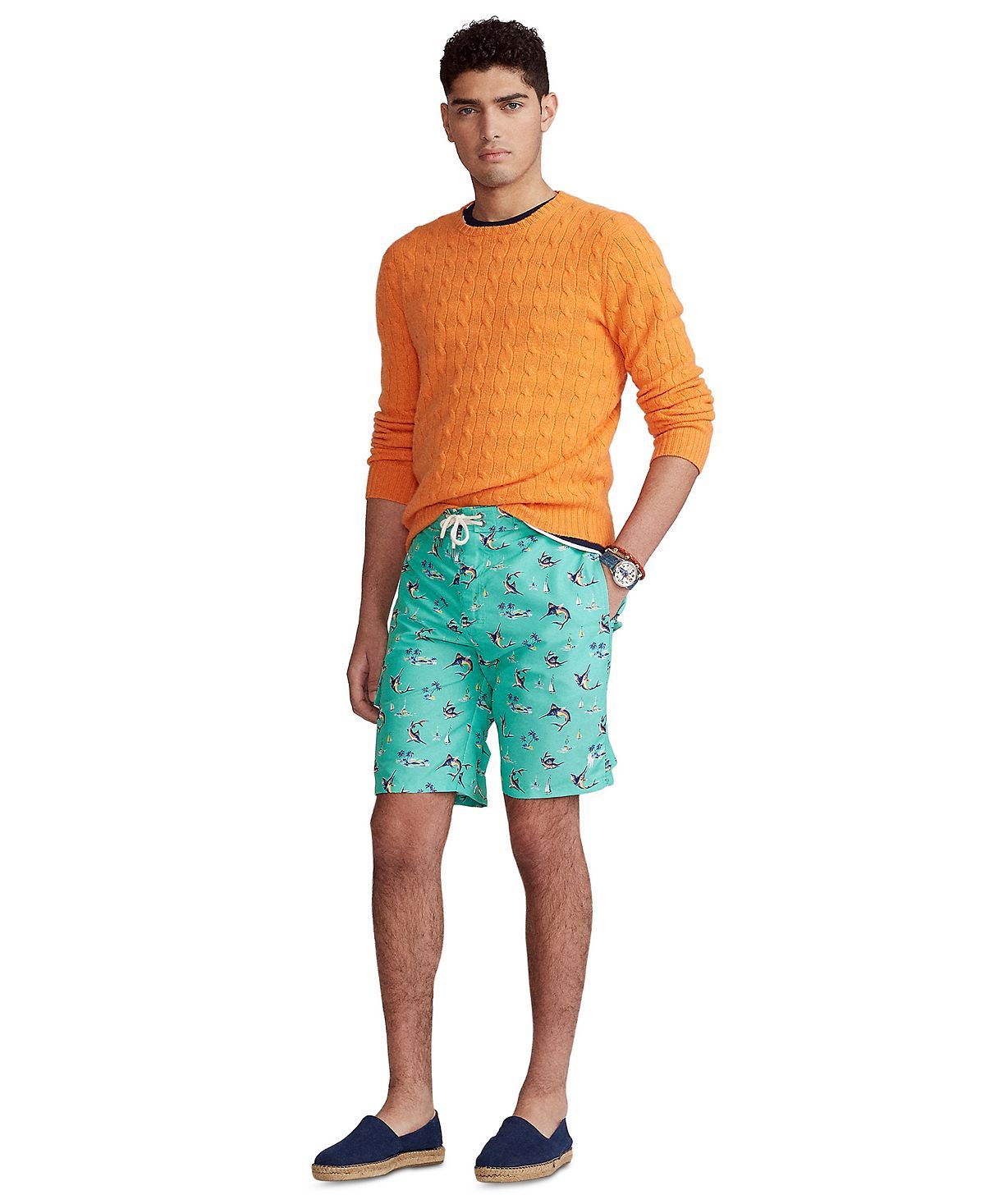 Polo Ralph Lauren 8.5-inch Kailua Swim Trunks Seafoam Marlin Boats