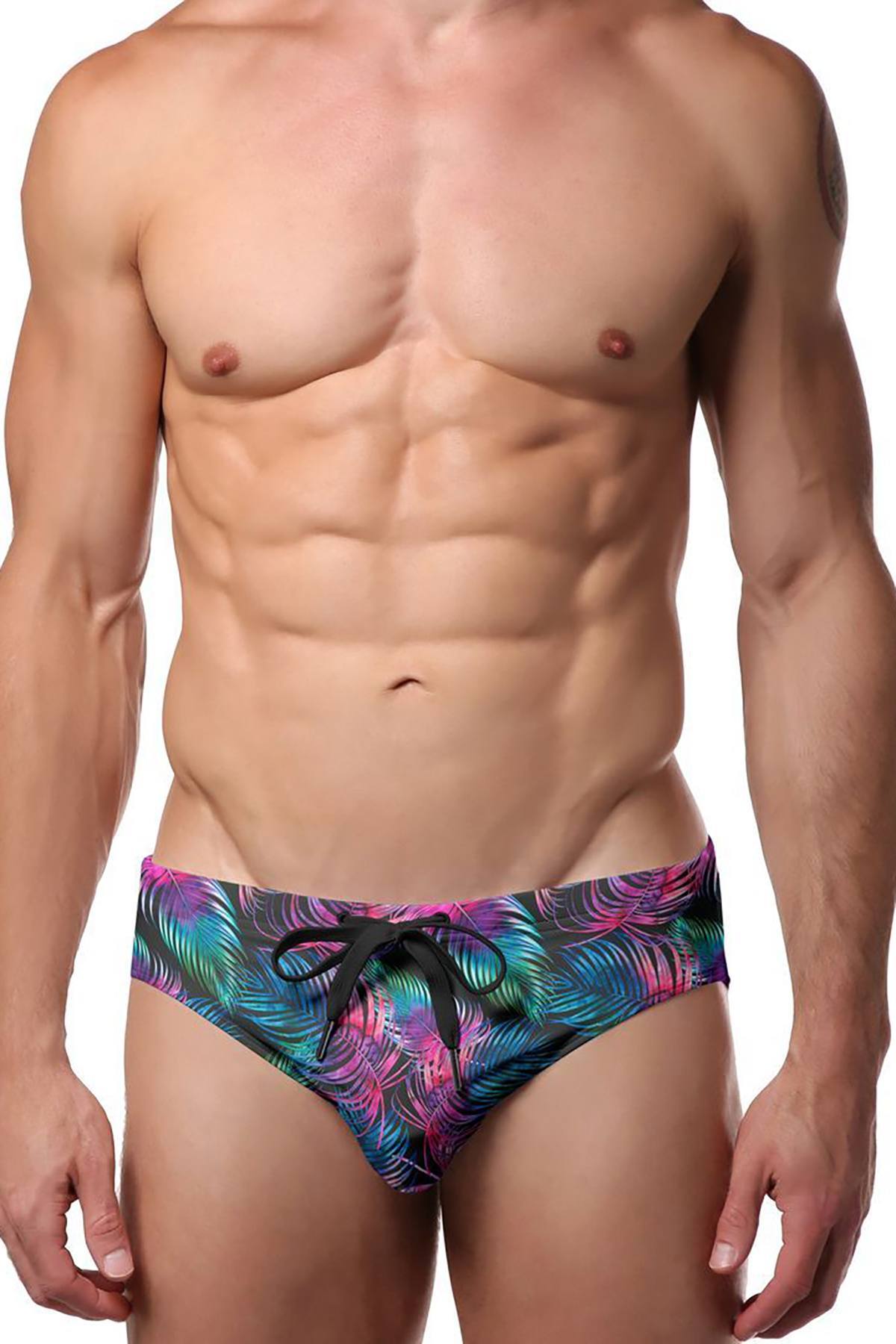 Pool Boy Dark-Palm Swim Brief