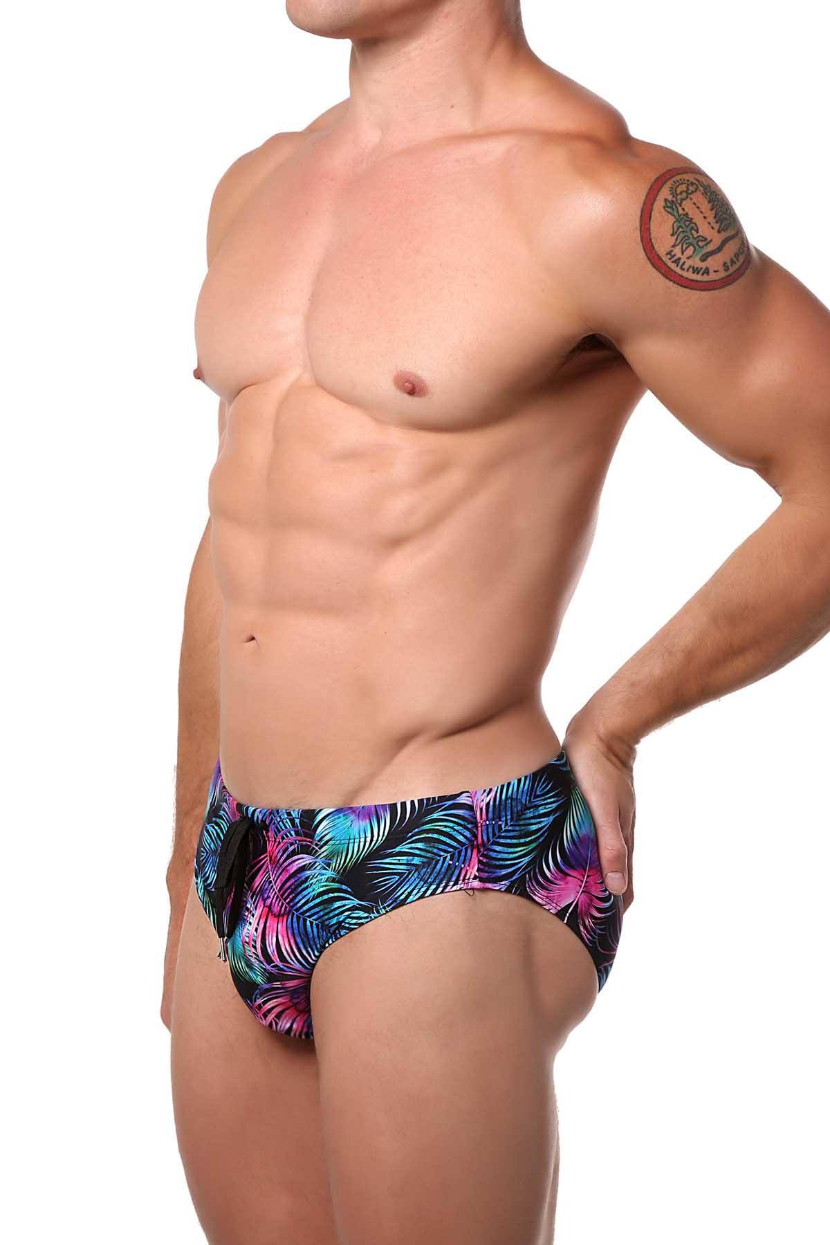 Pool Boy Dark-Palm Swim Brief