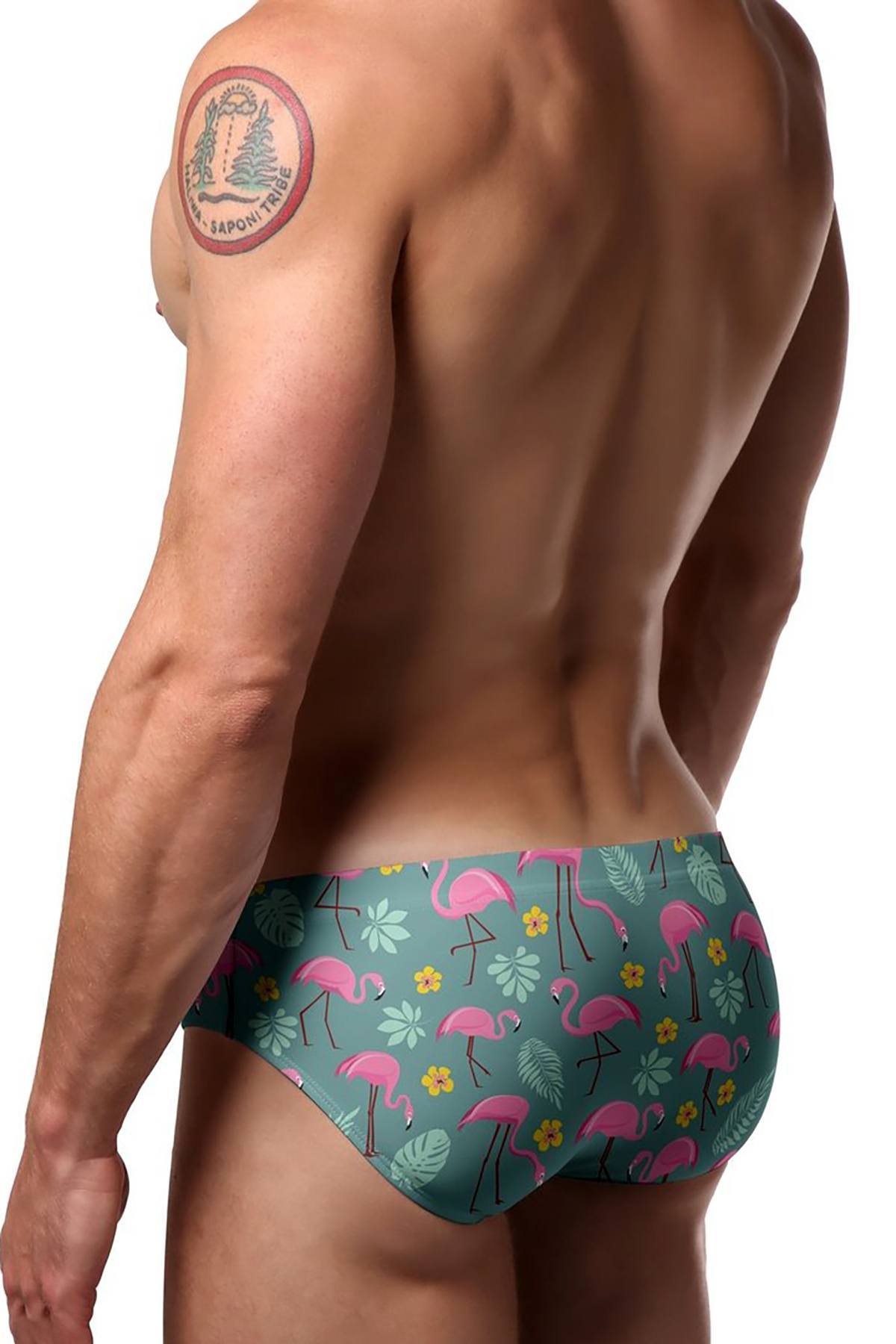 Pool Boy Flamingos Swim Brief