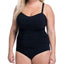 Profile By Gottex Plus Solid Tutti Frutti Wide Strap One-piece Swimsuit Black