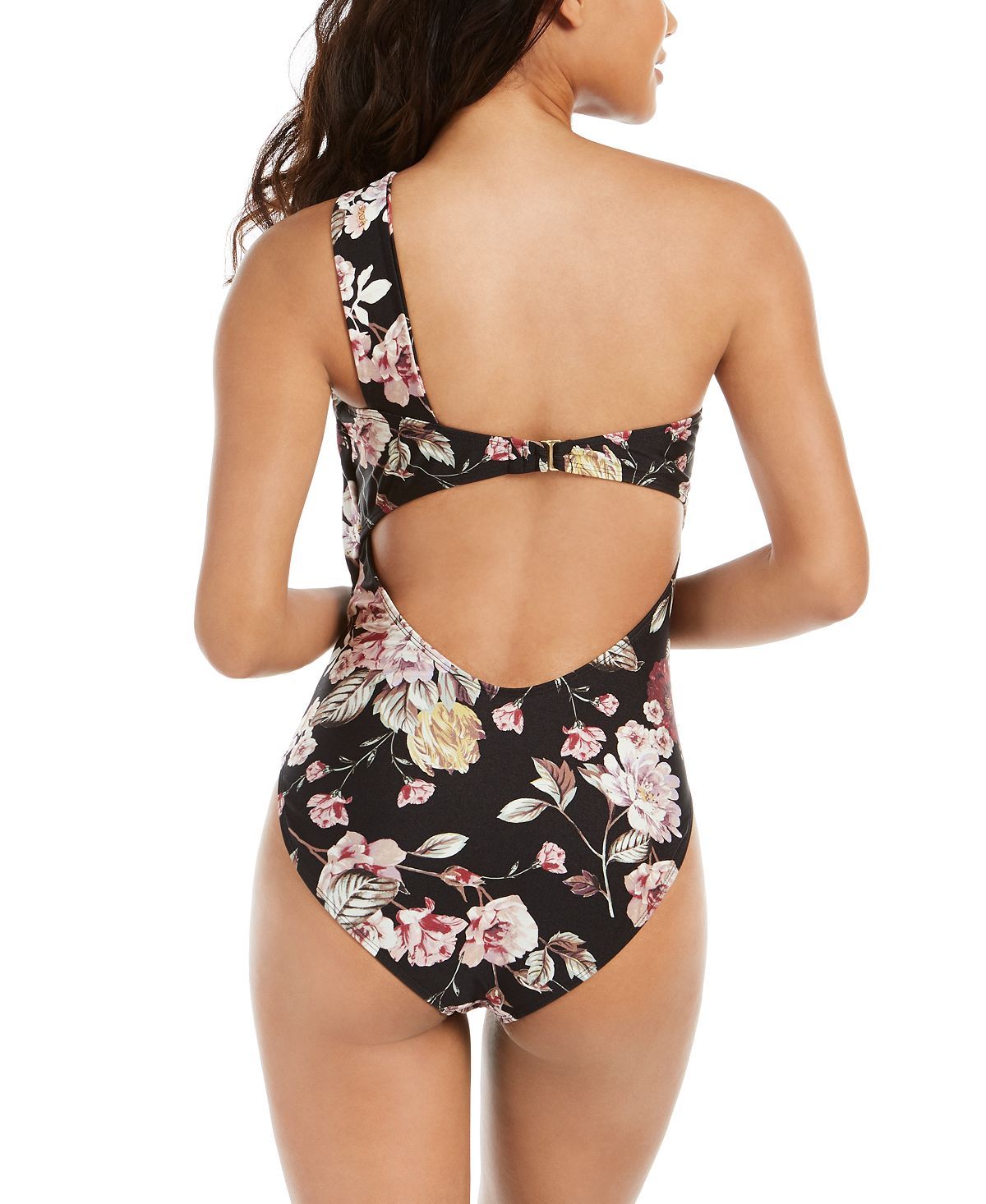 Rachel Rachel Roy Cherry Blossom Floral Printed One Shoulder One-piece Swimsuit Cherry Blossom