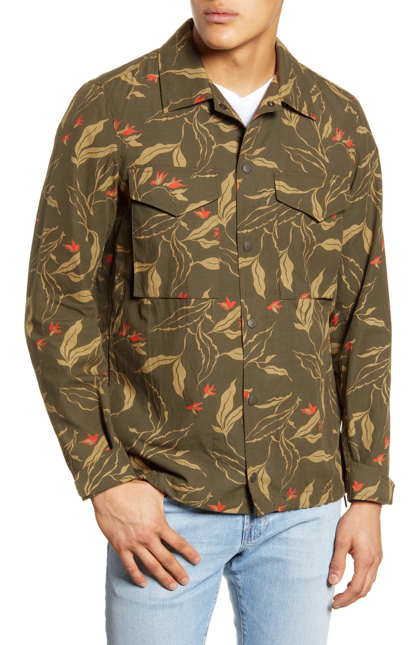 Rag & Bone Flight Shirt Jacket Green