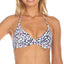 Raisins Juniors' Darwin Printed Splash Underwire Halter Bikini Top Leopard Multi