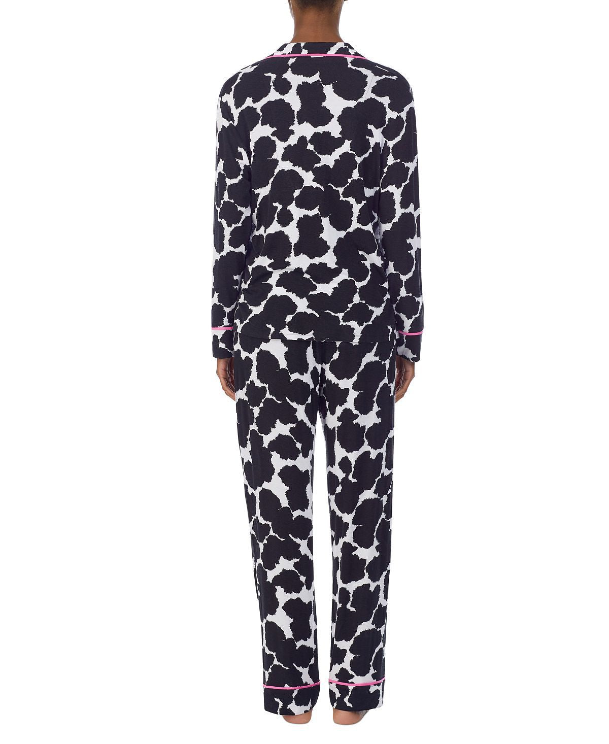 Refinery29 Printed Notch-collar Pajama Set White Print