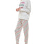 Roudelain Holiday Sweatshirt & Jogger Pants Pajama Set Spacedye White/Rainbow