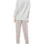 Roudelain Holiday Sweatshirt & Jogger Pants Pajama Set Spacedye White/Rainbow