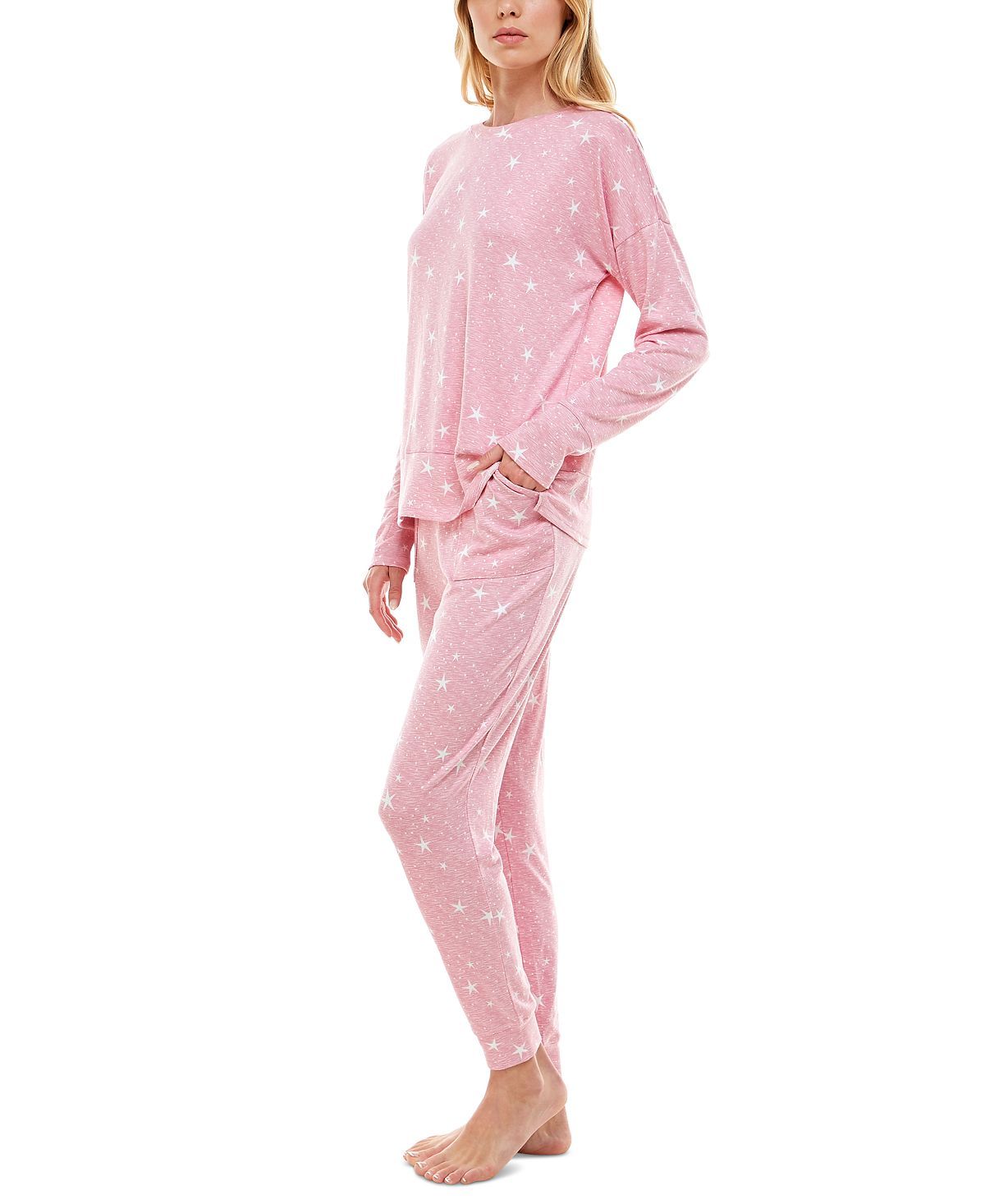 Roudelain Whisper Luxe Drop Shoulder & Jogger Set Leggy Star/orchid Smoke