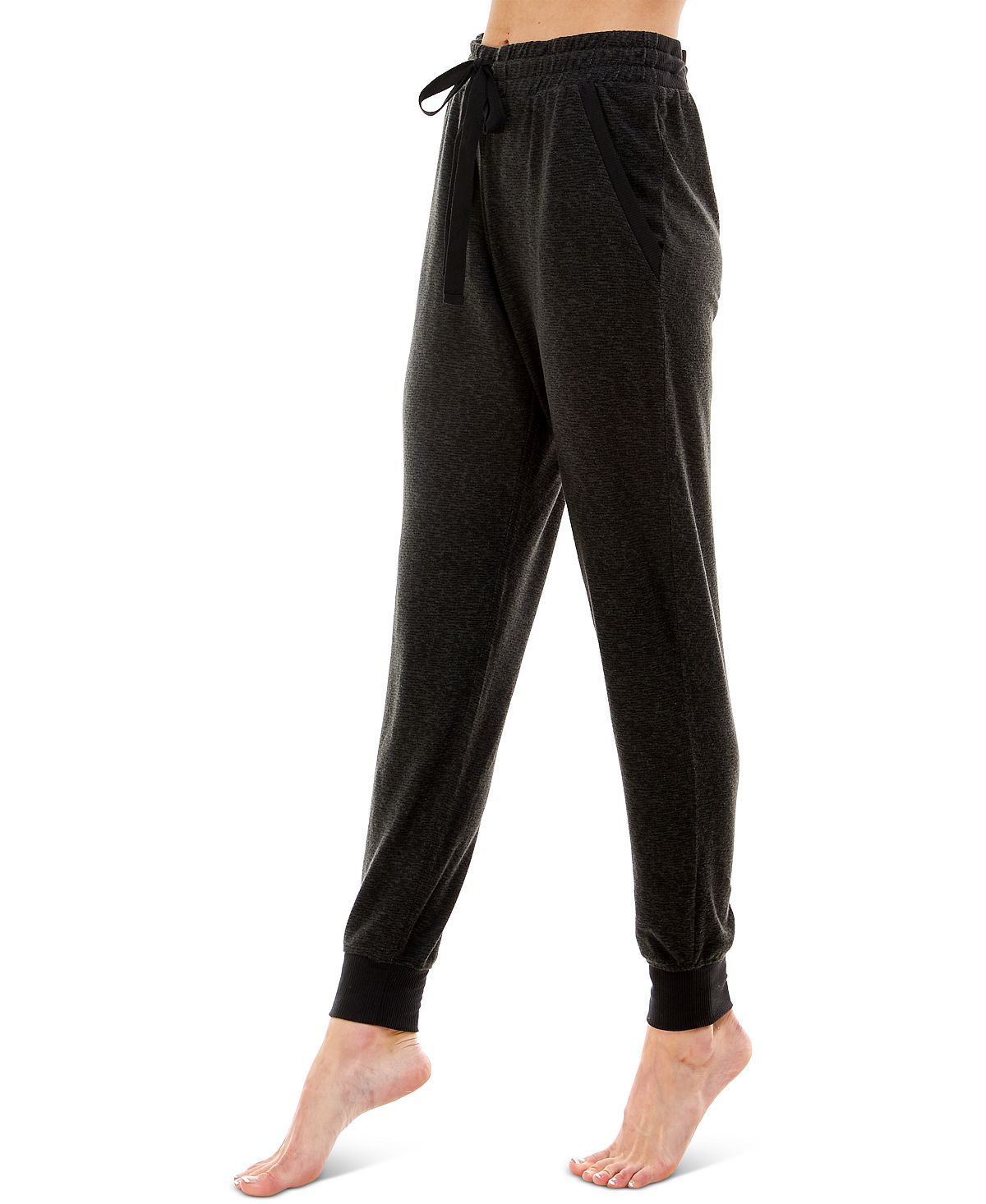 Roudelain Whisperluxe Jogger Pajama Bottoms Black Space Dye