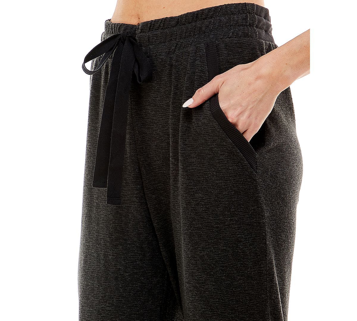 Roudelain Whisperluxe Jogger Pajama Bottoms Black Space Dye