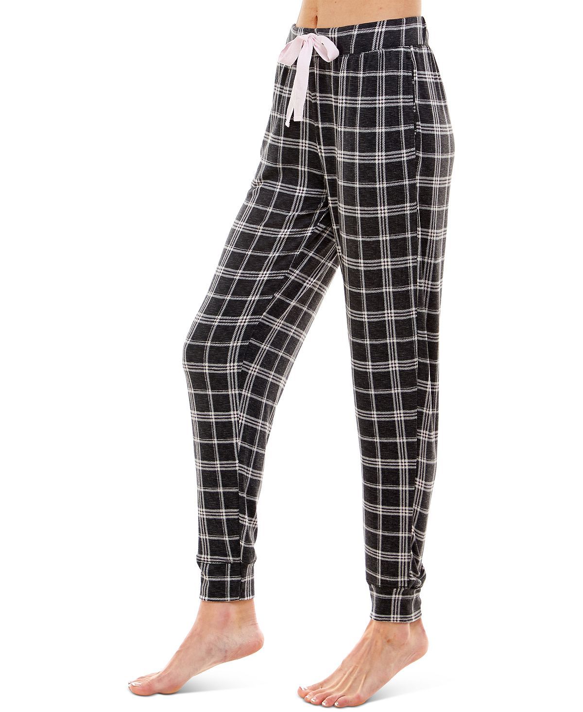 Roudelain Whisperluxe Printed Jogger Pajama Bottoms Brighton Plaid