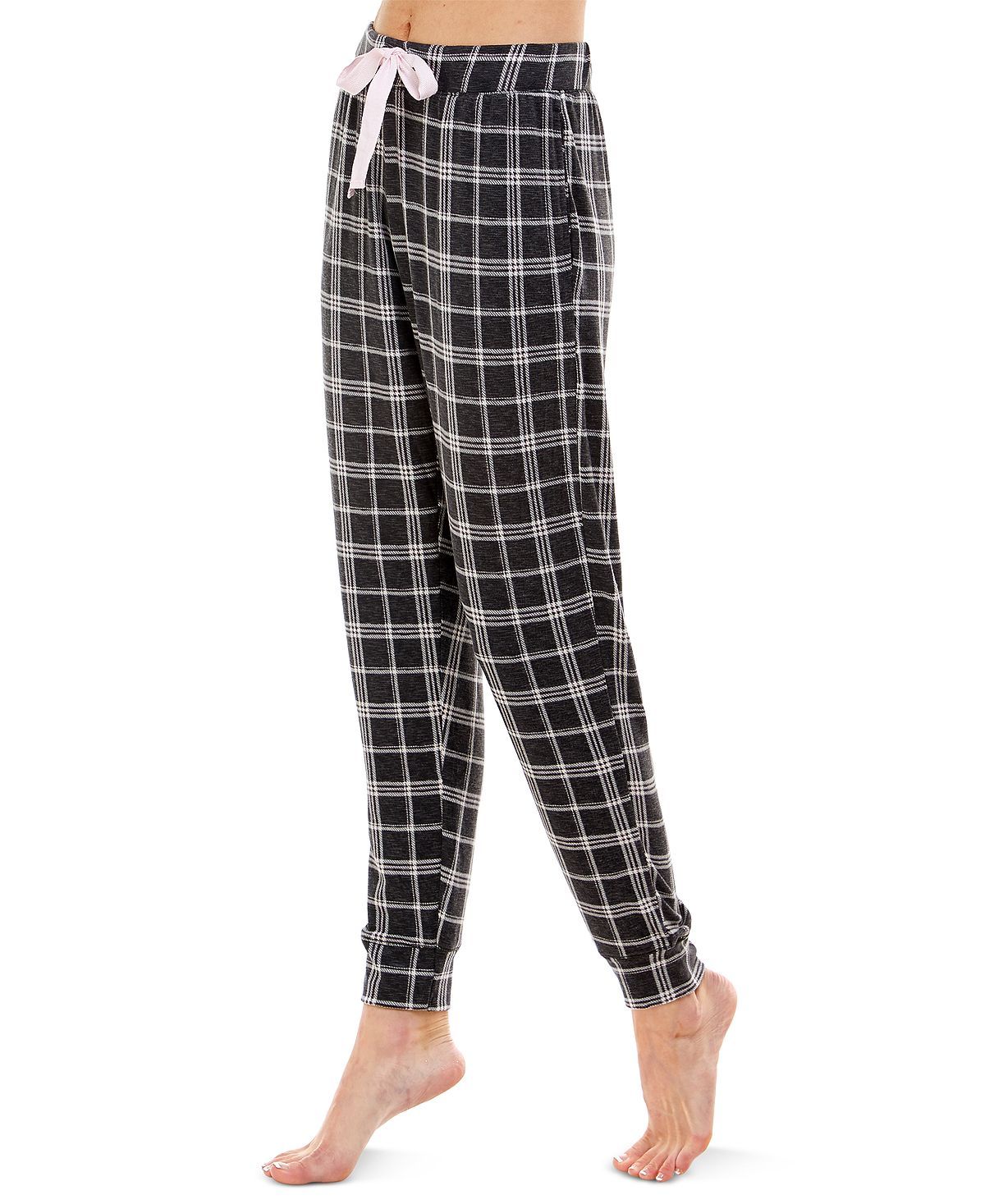 Roudelain Whisperluxe Printed Jogger Pajama Bottoms Brighton Plaid