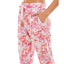 Roudelain Wo Ultra-soft Jogger Pajama Bottoms Set Of 2 Space Dye Ibis Rose/delicate Tie Dye White