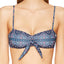 Roxy China-Blue Sun Surf Medallion-Print Bandeau Bikini Top