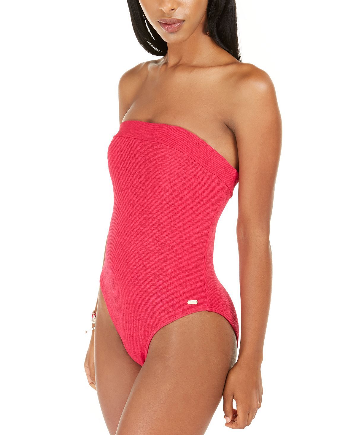 Roxy Juniors' Casual Mood Textured One-piece Swimsuit Cerise