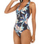 Roxy Juniors' Printed Beach Classics One-piece Swimsuit Anthracite Tropicoco