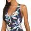 Roxy Juniors' Printed Beach Classics One-piece Swimsuit Anthracite Tropicoco