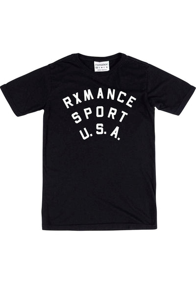 Rxmance Unisex Black 'Sport' Tee