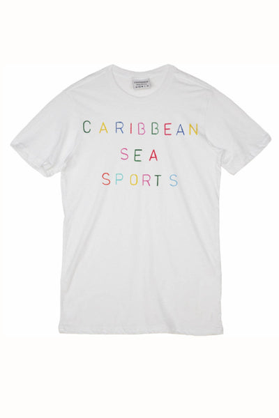 Rxmance Unisex White 'Caribe Sport' Tee