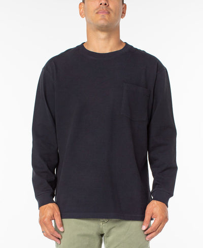 Sanctuary Long-sleeve Pocket T-shirt Evening Blue