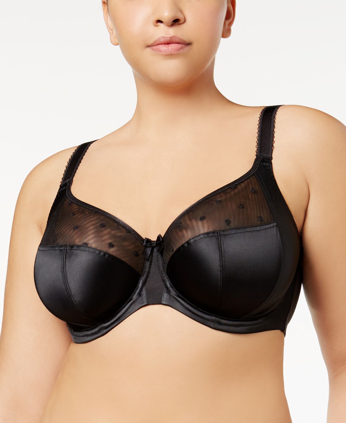 Sculptresse By Panache Candi Plus Dotted-mesh Bra 9375 Black