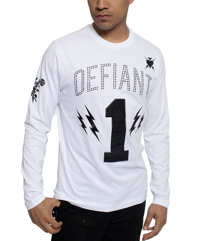 Sean John Long-sleeve Defiant 1 Graphic T-shirt Bright White