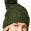 Steve Madden Military-Green Speckled Cable-Knit Beanie