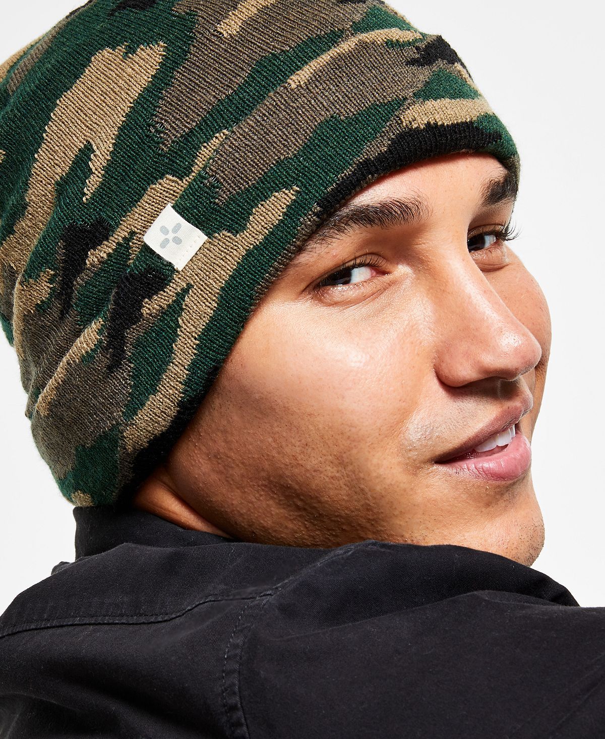 Sun + Stone Sun + Stone Mid-camo Beanie Green Camo