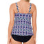 Swim Solutions Jewels Printed Tiered Tummy Control One-piece Swimsuit Jewels