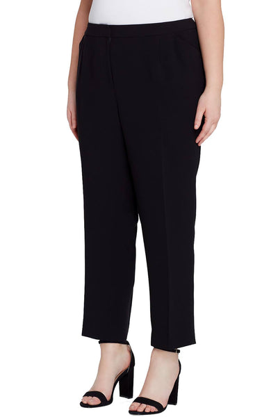 Tahari ASL PLUS Black Contemporary High-Rise Skinny Suit Pant