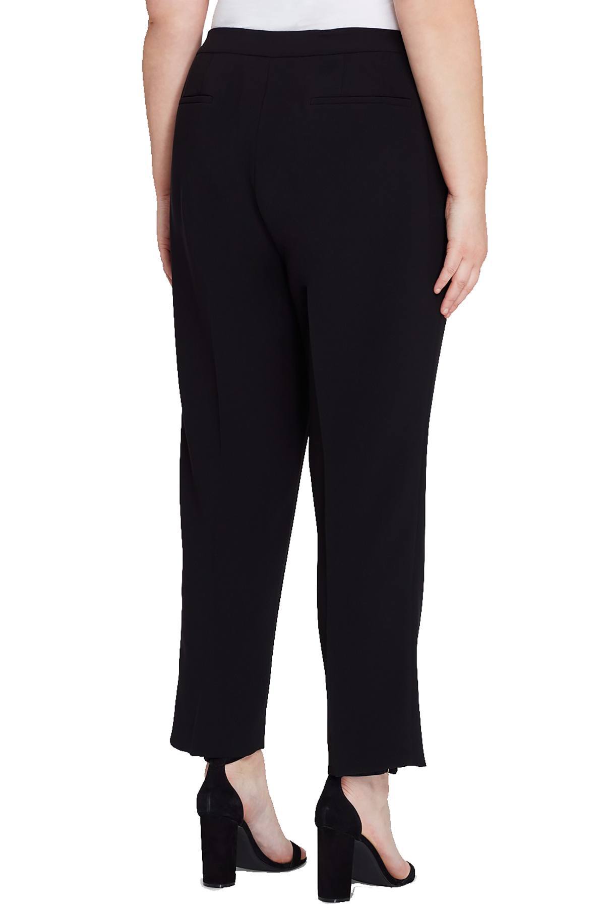 Tahari ASL PLUS Black Contemporary High-Rise Skinny Suit Pant