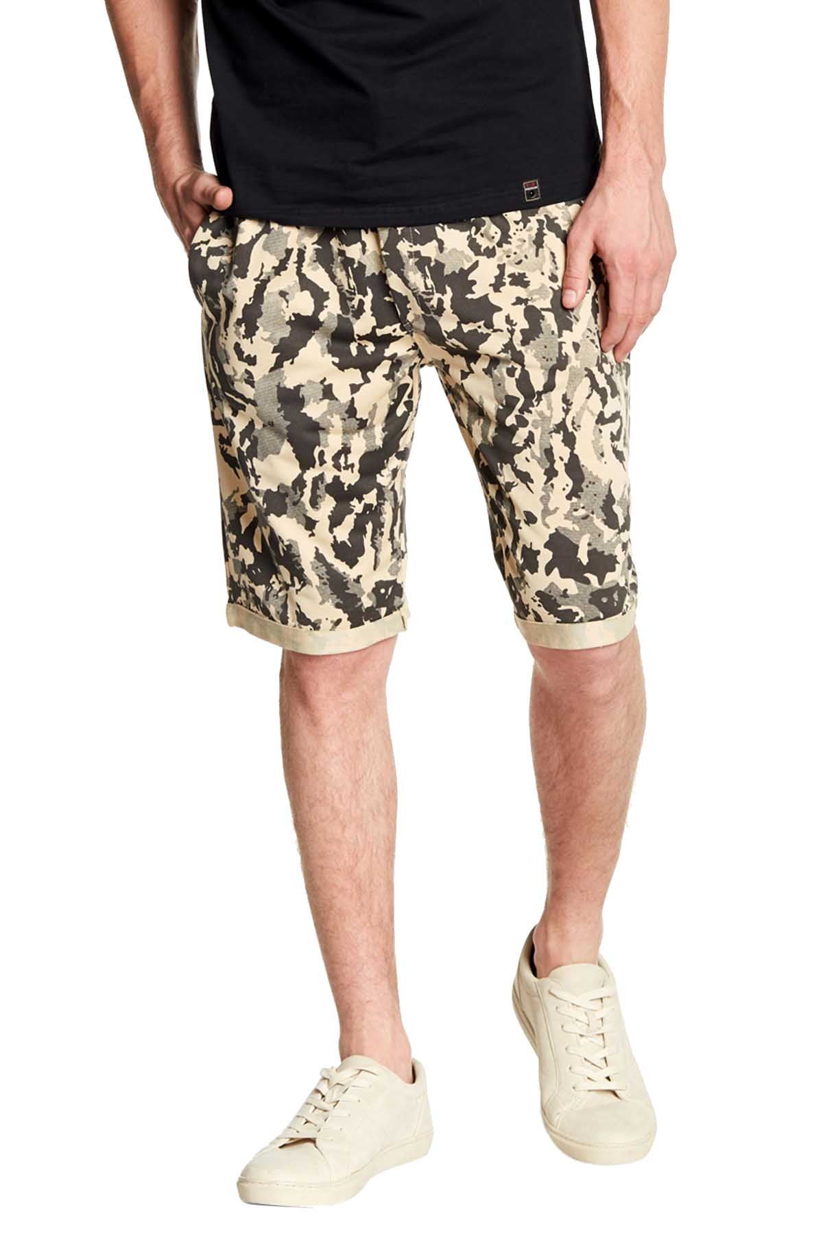 Tailored Recreation Premium Beige Side Pocket Camo Print Short