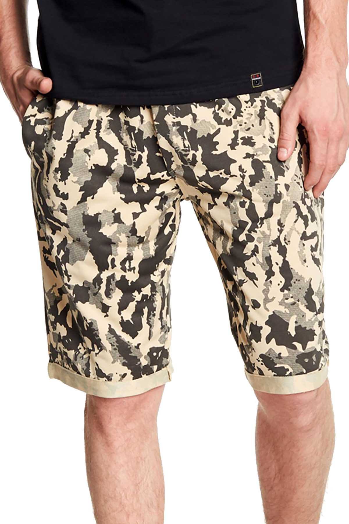 Tailored Recreation Premium Beige Side Pocket Camo Print Short