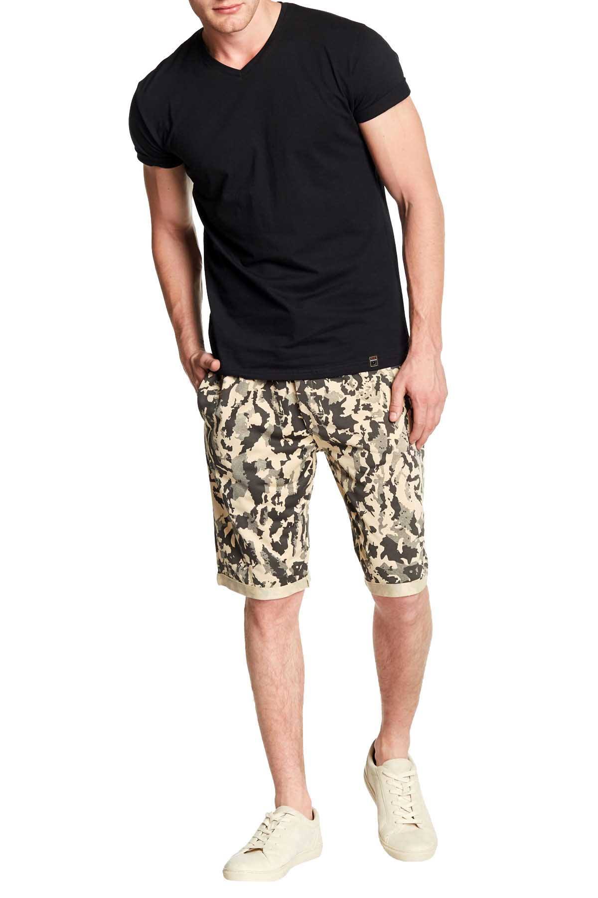 Tailored Recreation Premium Beige Side Pocket Camo Print Short