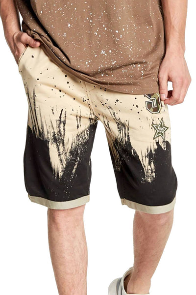 Tailored Recreation Premium Beige Splatter Patch Short