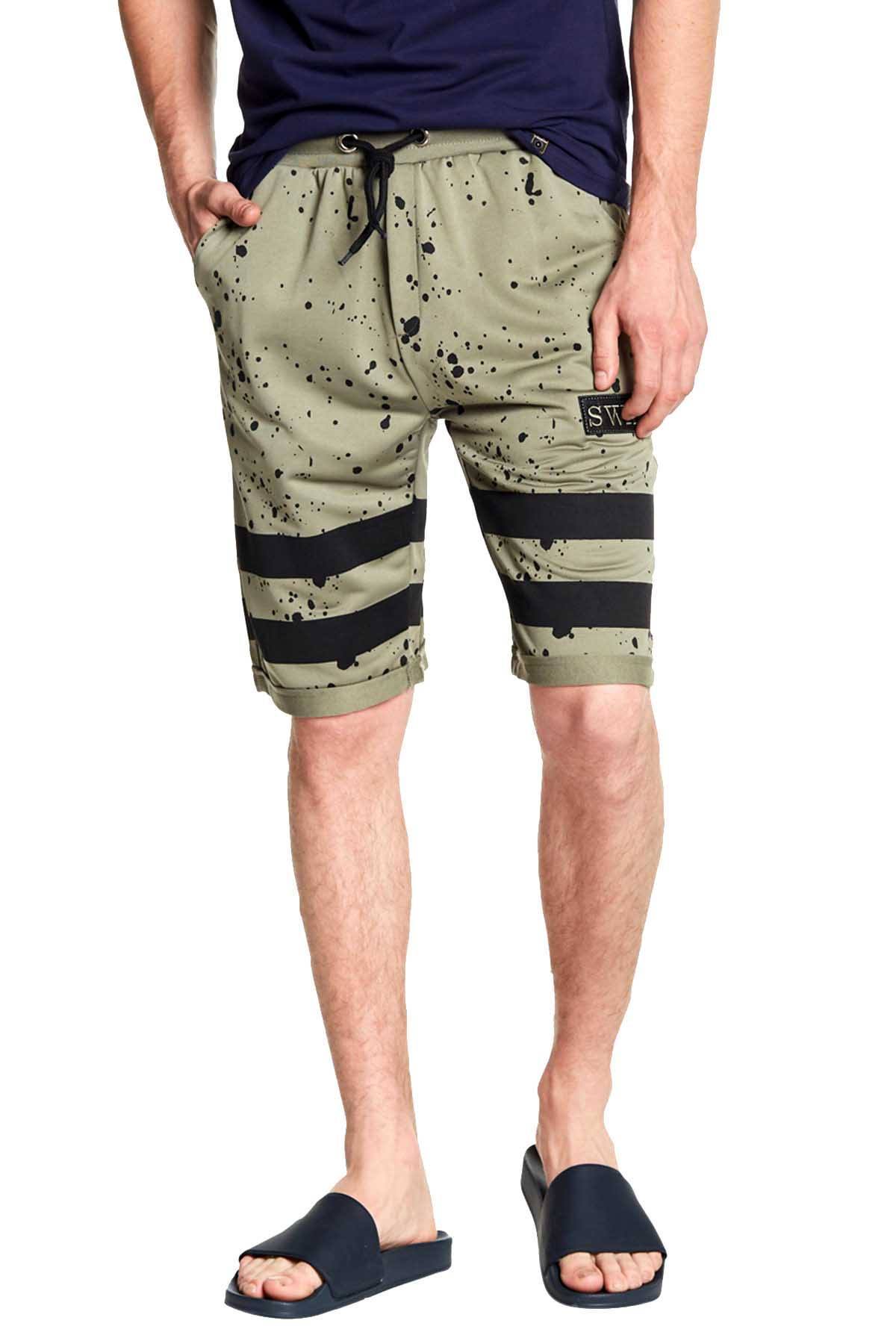 Tailored Recreation Premium Olive Splatter Striped Short